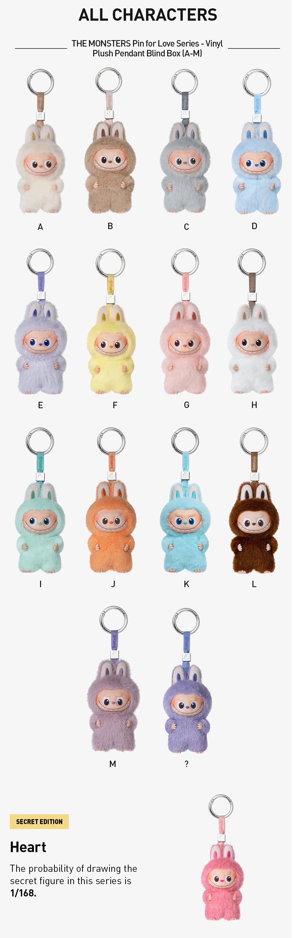 POP MART Labubu Pin for Love (A–M) (Blind Box)